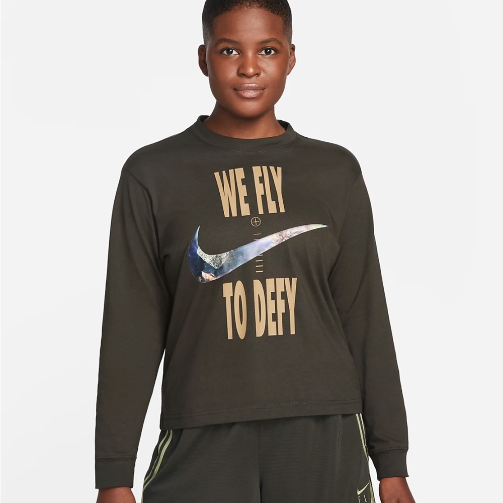 Nike Boxy Long Sleeve T-Shirt “We Fly To Defy”